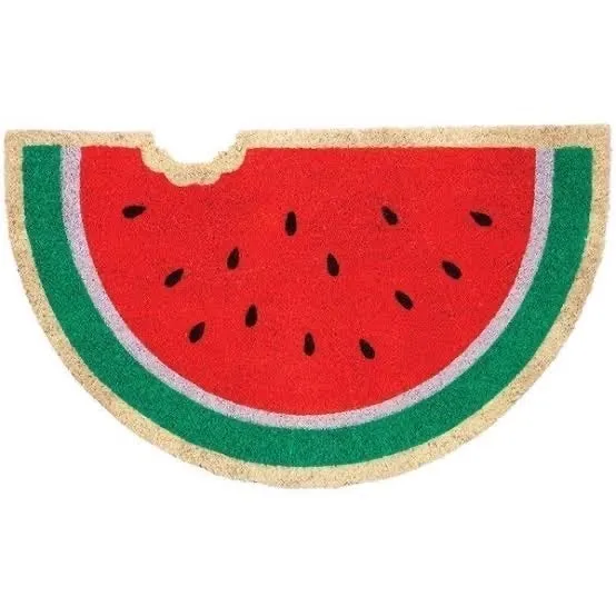 Watermelon Cut Designer Natural Coir Anti-Slip Doormat