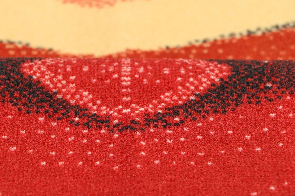 Wave Pattern Orange & Black Premium Quality Area Carpet