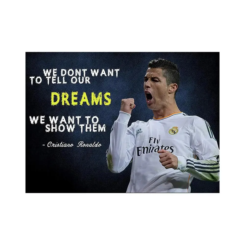We Don't Want to Tell Our Dreams Cristiano Ronaldo Poster Regular Size Poster 9" X 12"