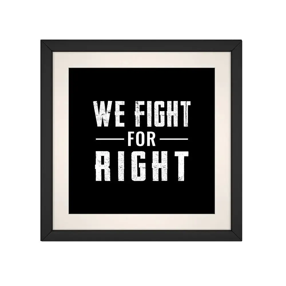 "We Fight for Justice" Framed Wall Art for Lawyer's Office