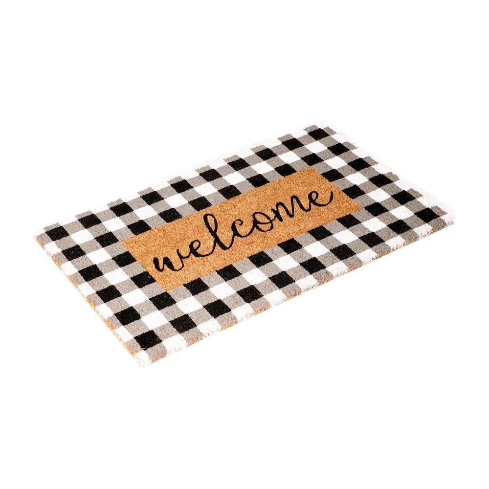 Welcome Printed Natural Coir Doormat