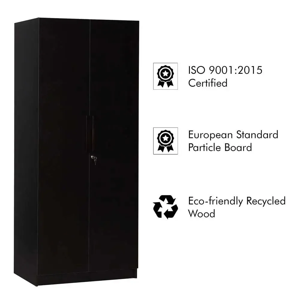 Wenge Engineered Wood 2 Door Wardrobe