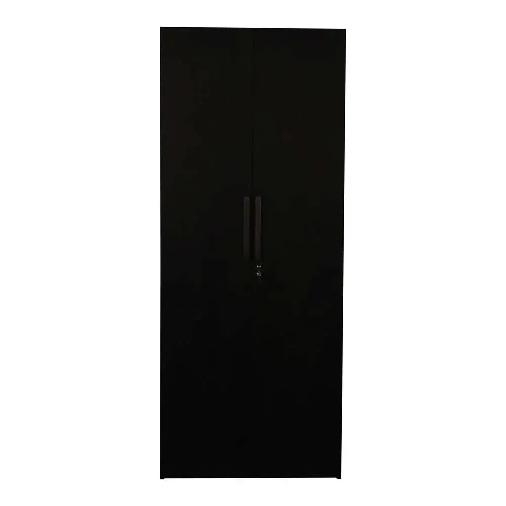 Wenge Engineered Wood 2 Door Wardrobe With Drawer
