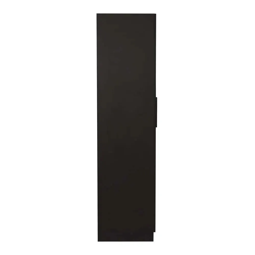 Wenge Engineered Wood 3 Door Wardrobe With Mirror