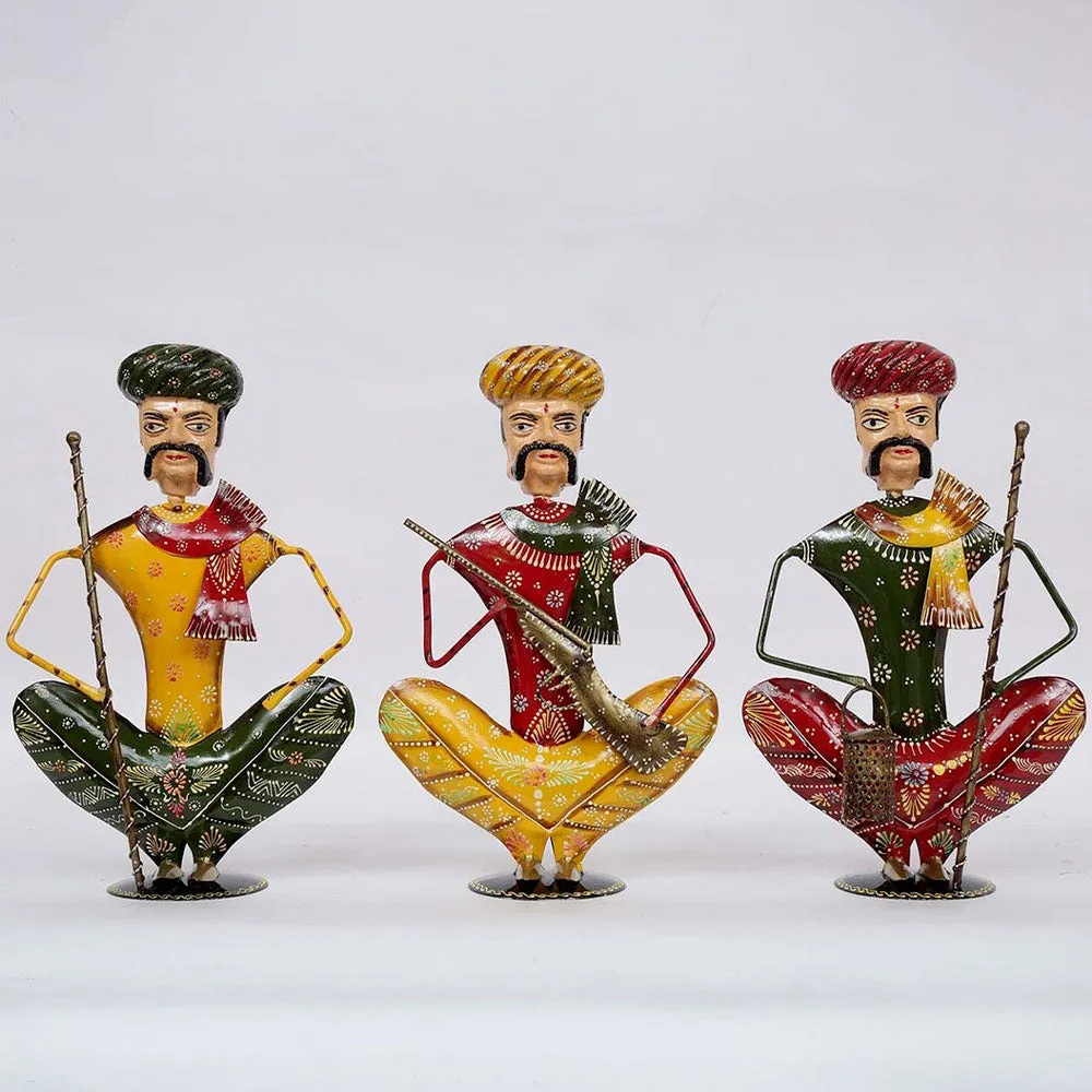 West Indian Musicians Rajasthani Art Human Figurines / Showpiece