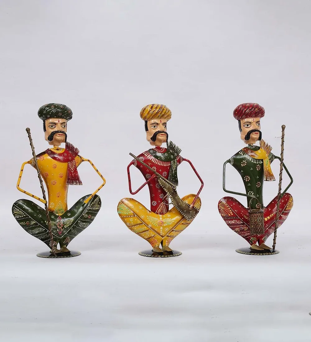 West Indian Musicians Rajasthani Art Human Figurines / Showpiece