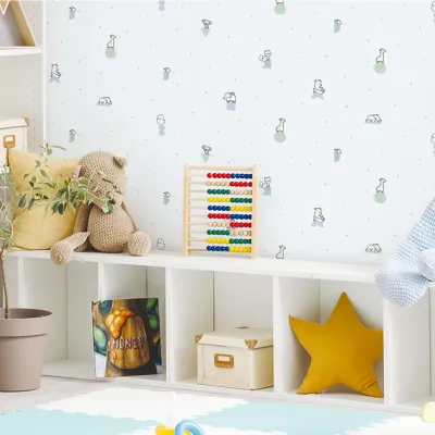 WallMantra Whimsical Animal Parade Wallpaper