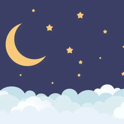 WallMantra Whimsical Starry Night Premium Quality Wallpaper