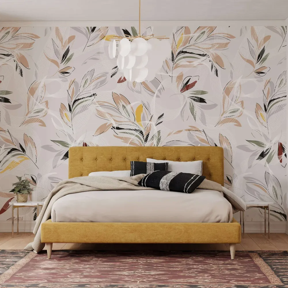 WallMantra Whispering Leaves Premium Quality Wallpaper