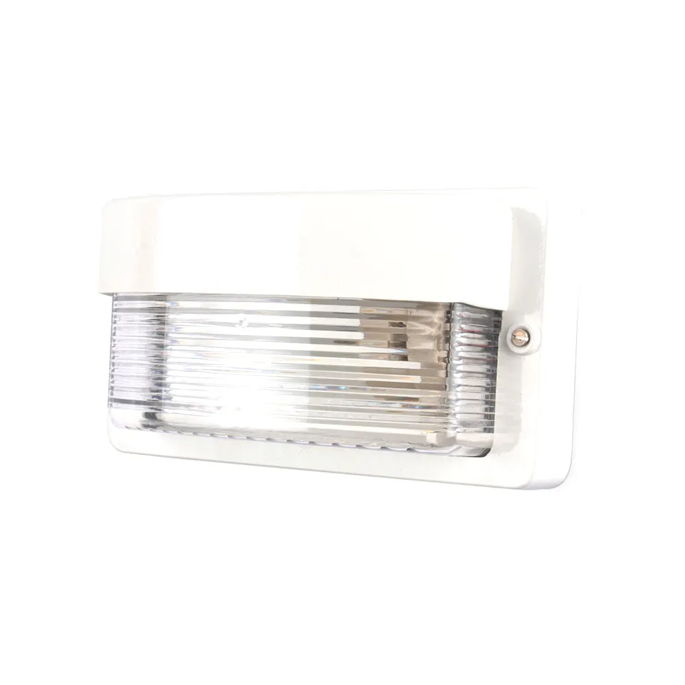 White Aluminium Bulkhead Light Fixture