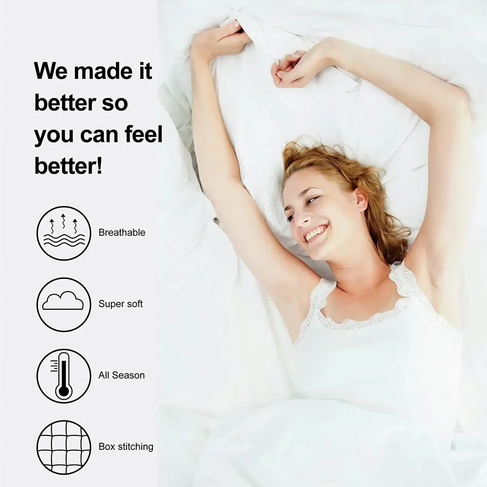 White &amp; Brown Quilted Single Bed Comforter