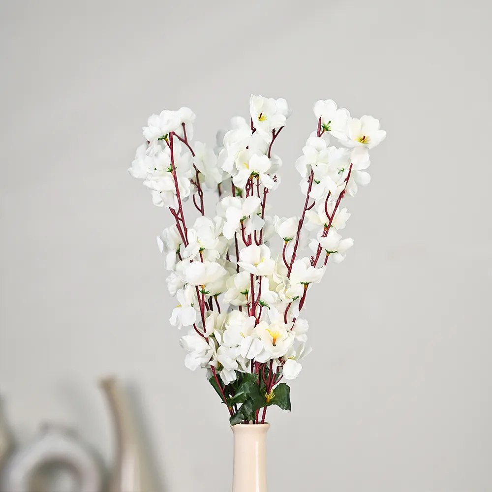 White Blossoms Artificial Flowers Set Of 2