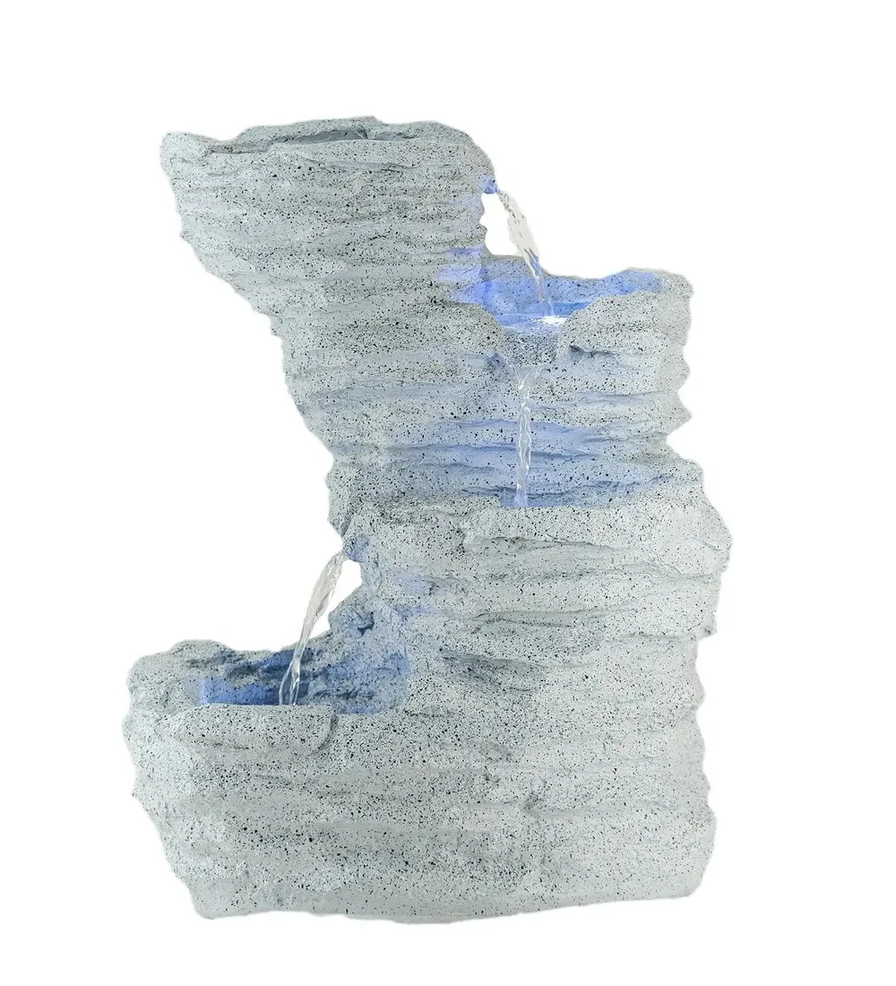 White-Coloured Solid Rock Cavern Water Fountain