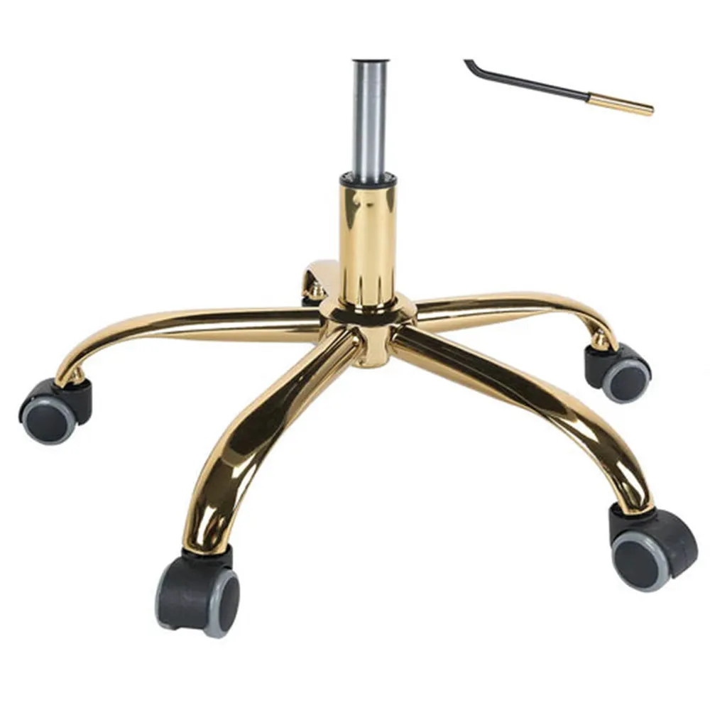 White Comfy Rounded Back Velvet Swivel Chair Single Piece