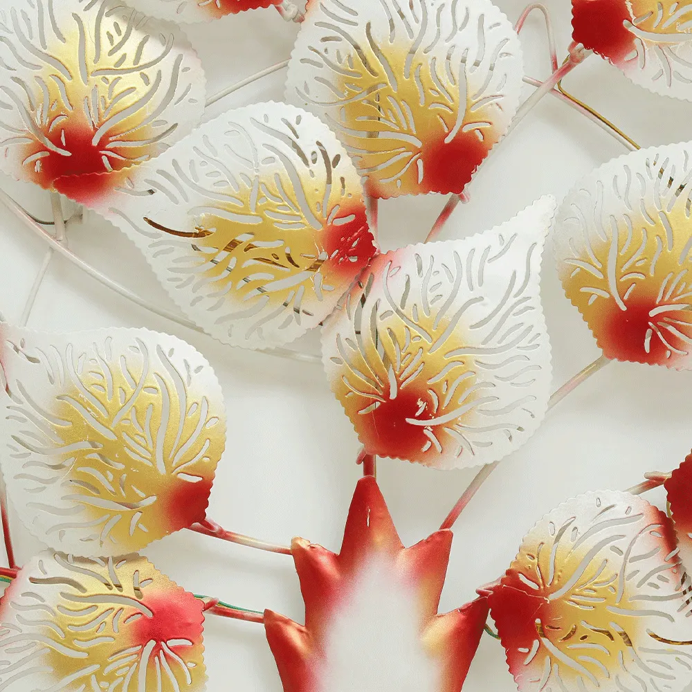 White Crafted Tree Metal Wall Art With LED