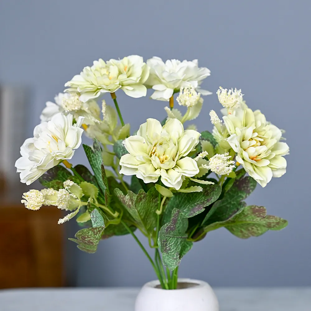 White Decorative Artificial Jasmine With Pot