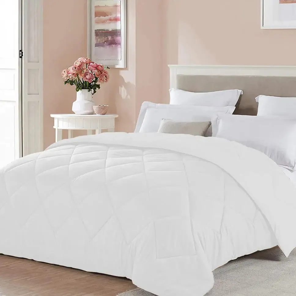 White Densely Quilted Double Bed Comforter