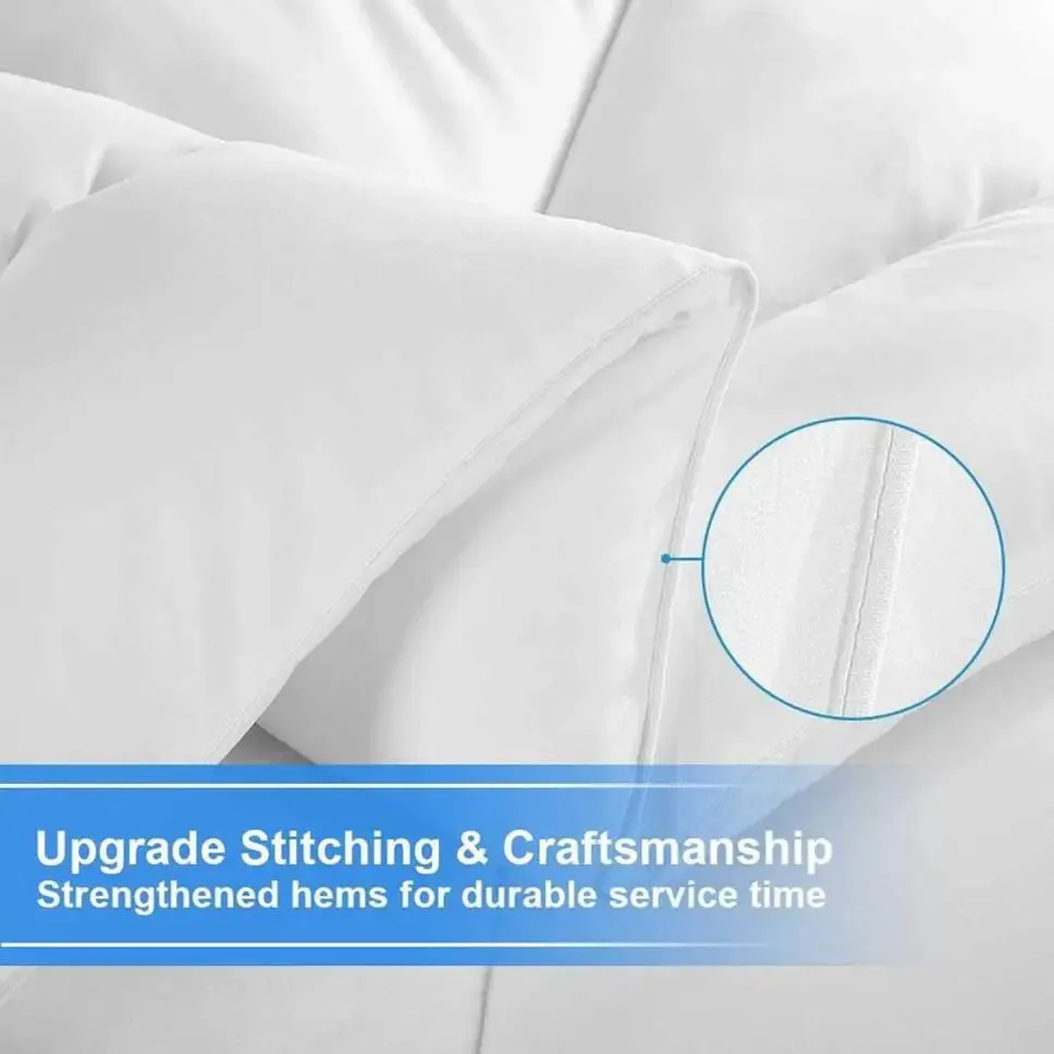 White Densely Quilted Double Bed Comforter