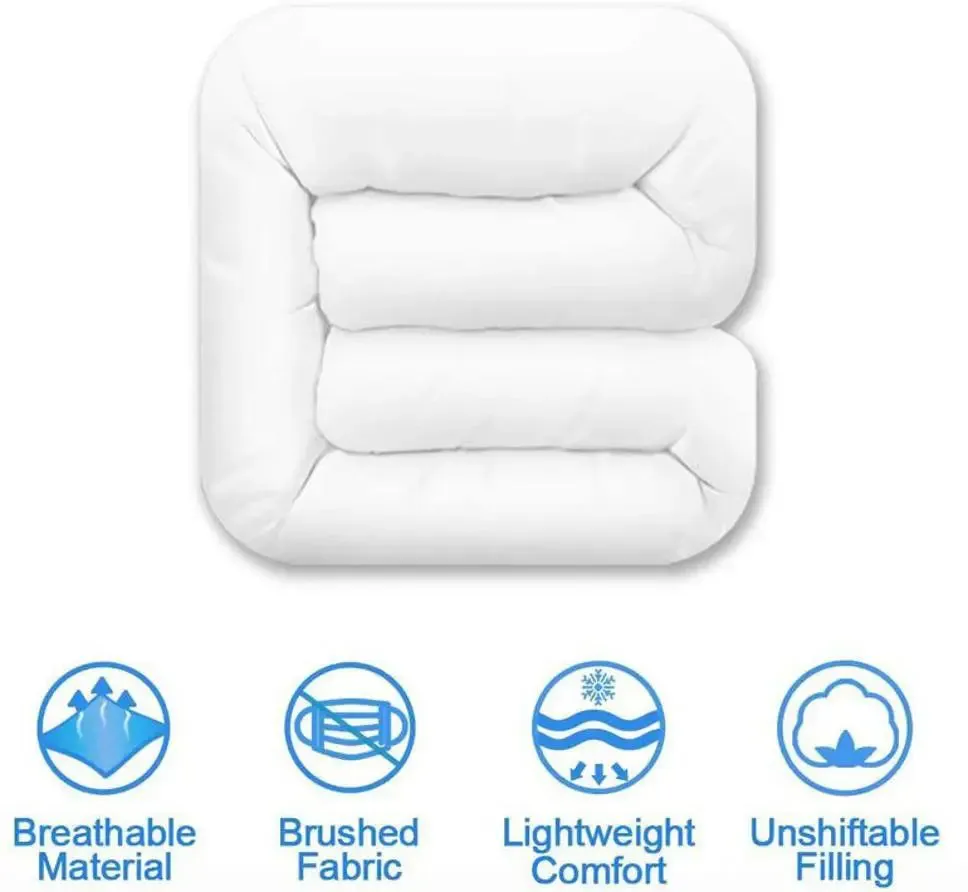 White Densely Quilted Double Bed Comforter