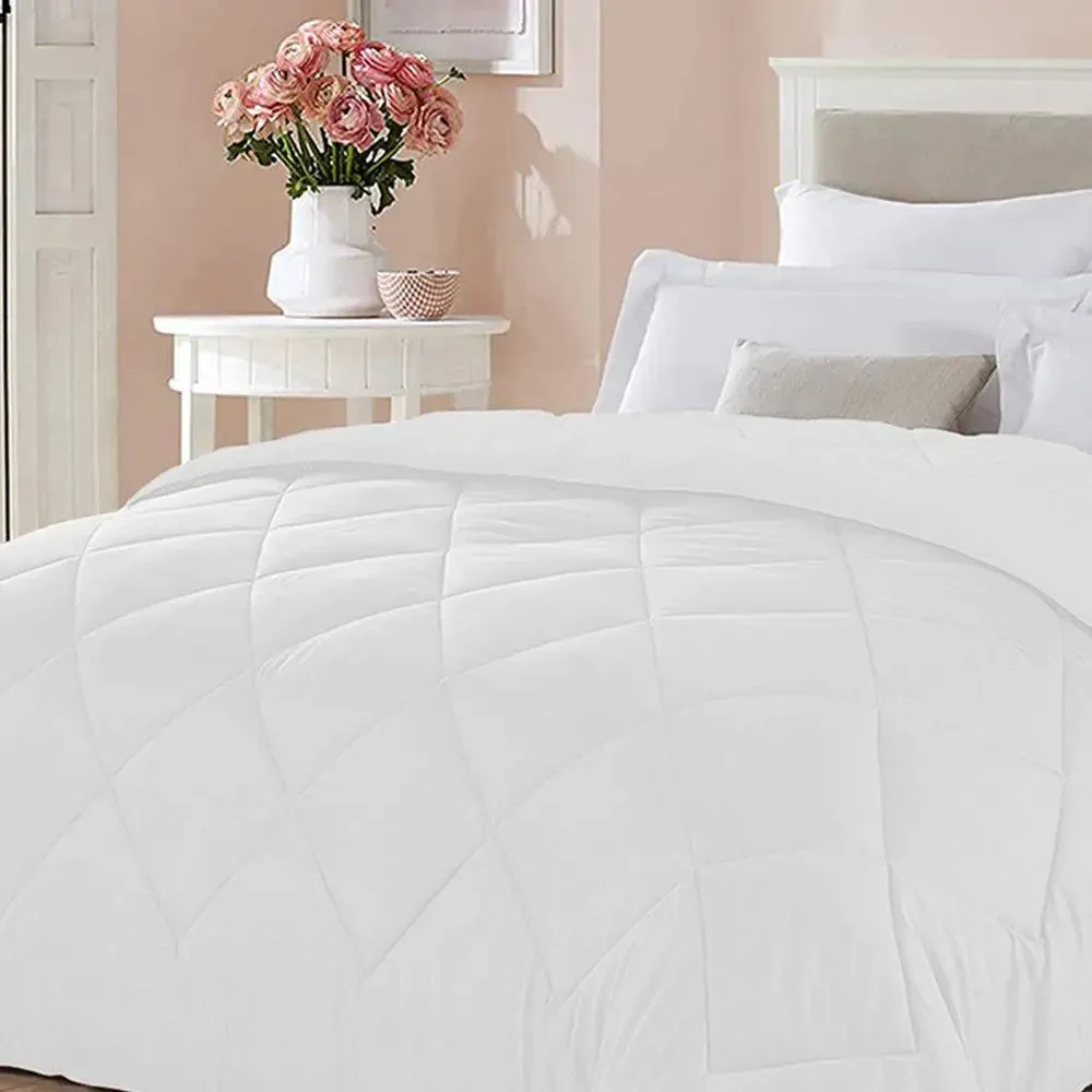 White Densely Quilted Single Bed Comforter