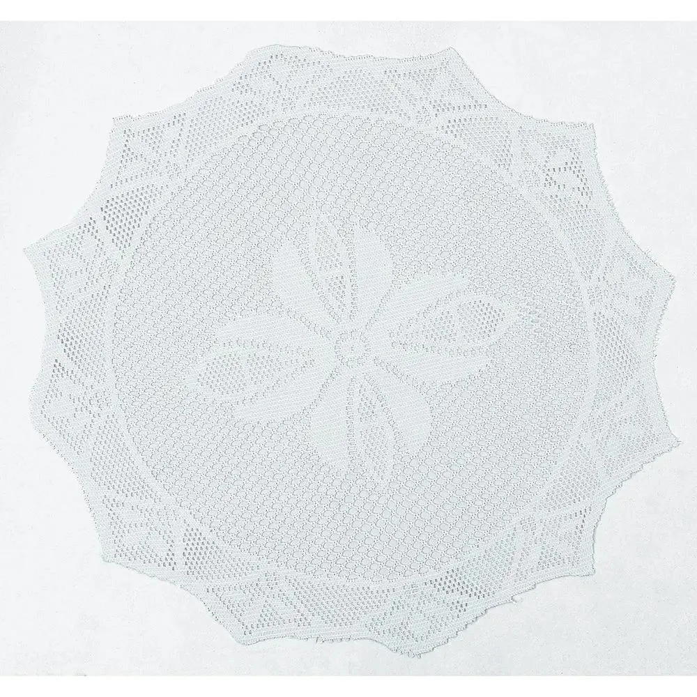 White Designer Polyester Placemat Set Of 6