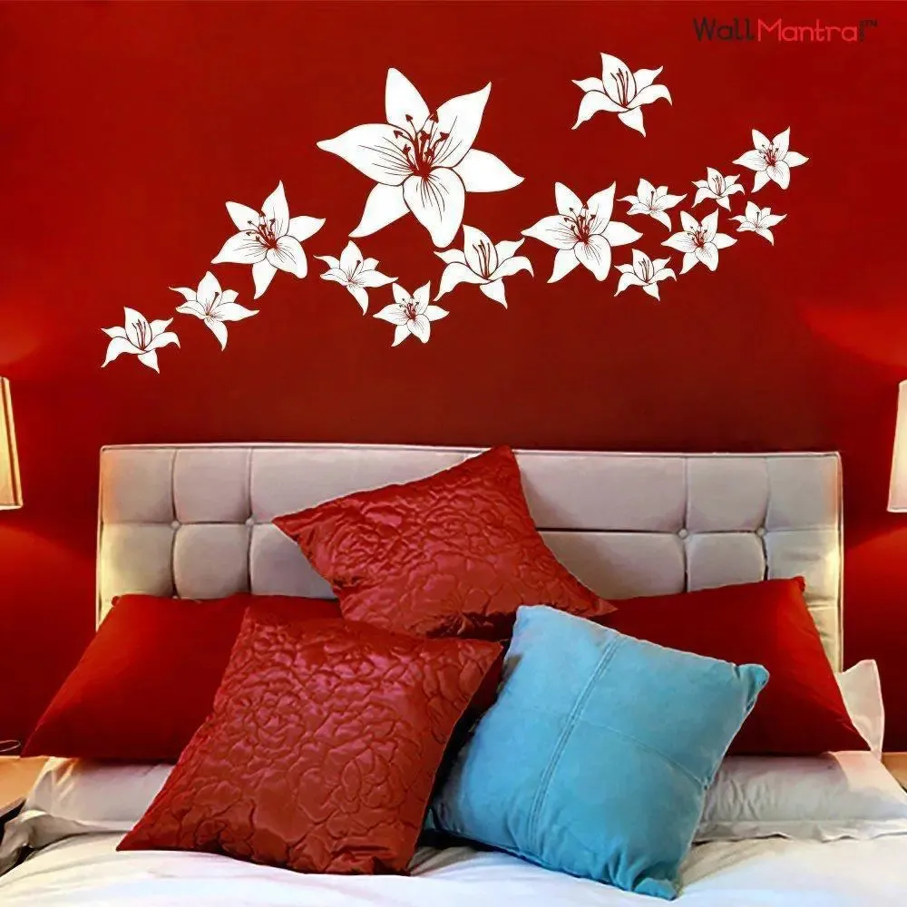 White Flower Floral Wall Sticker For Home Decor