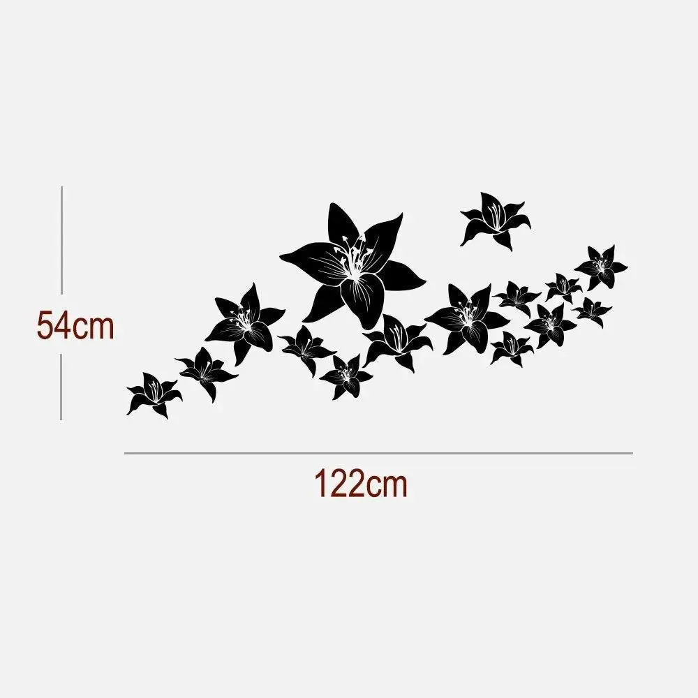 White Flower Floral Wall Sticker For Home Decor