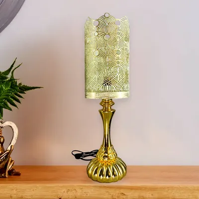 White & Golden Lush Designer Table Lamp
