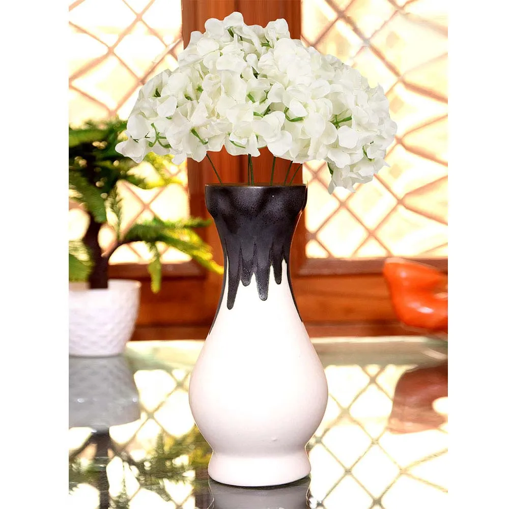 White Holla Berry French Hydrangea Artificial Flower Stick