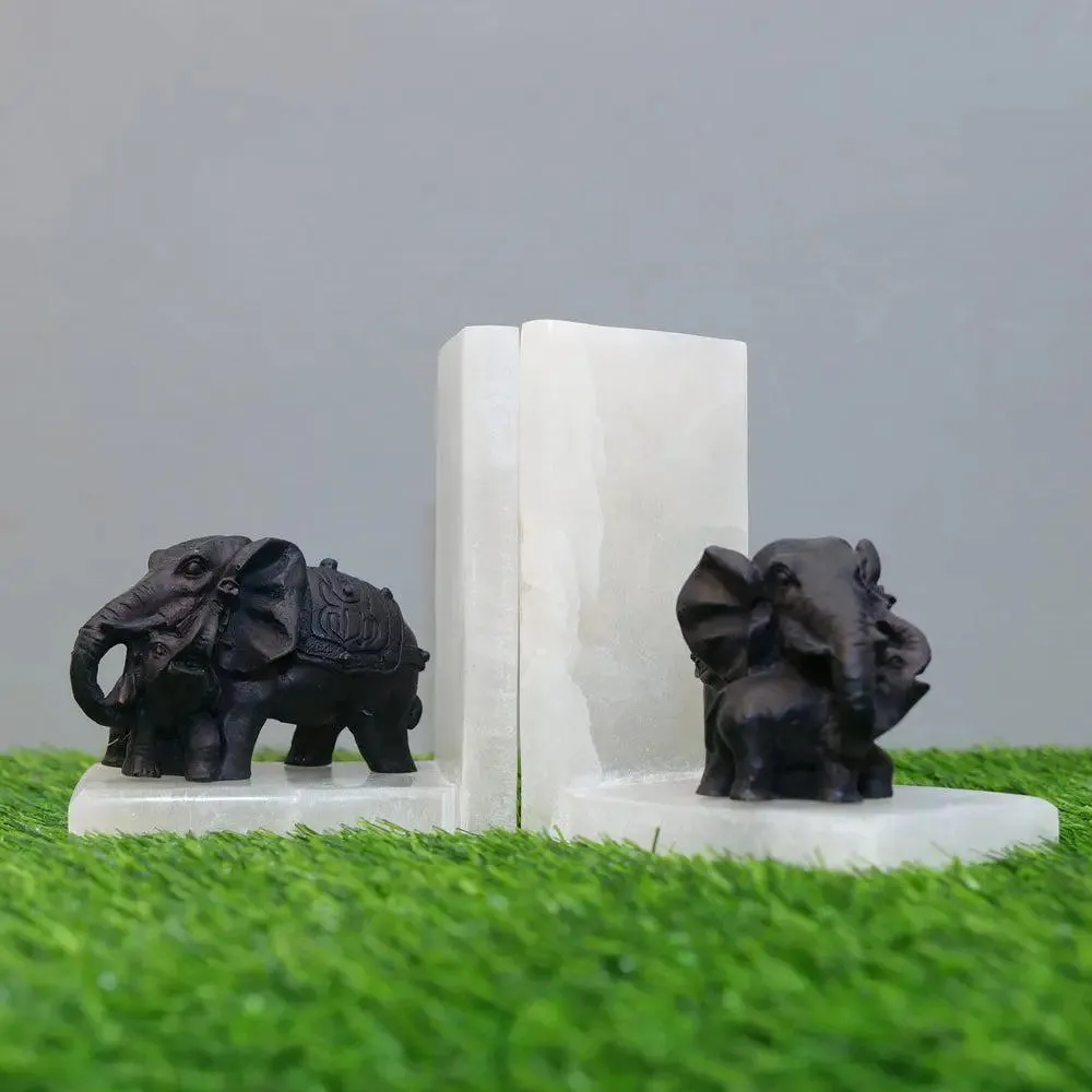 White Italian Marble Bookend (Set of 2)