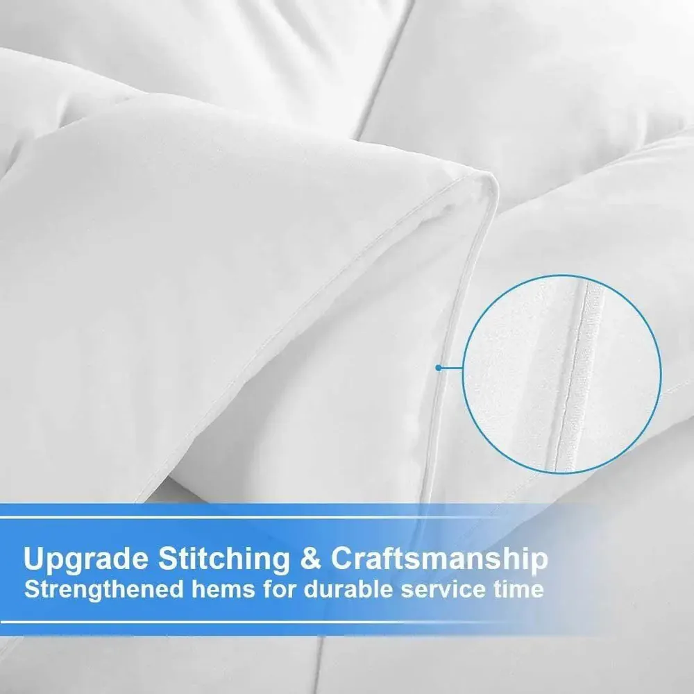 White Loosely Quilted Single Bed Comforter