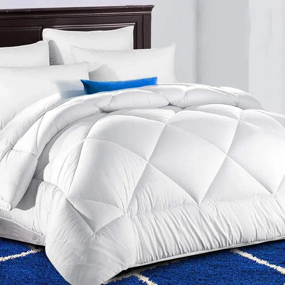 White Loosely Quilted Single Bed Comforter