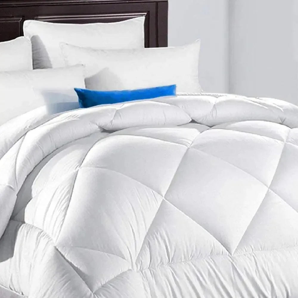 White Loosely Quilted Single Bed Comforter