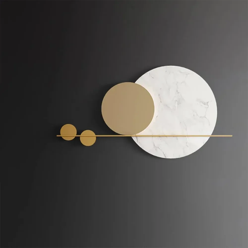 WallMantra White Moon Metal Wall Art