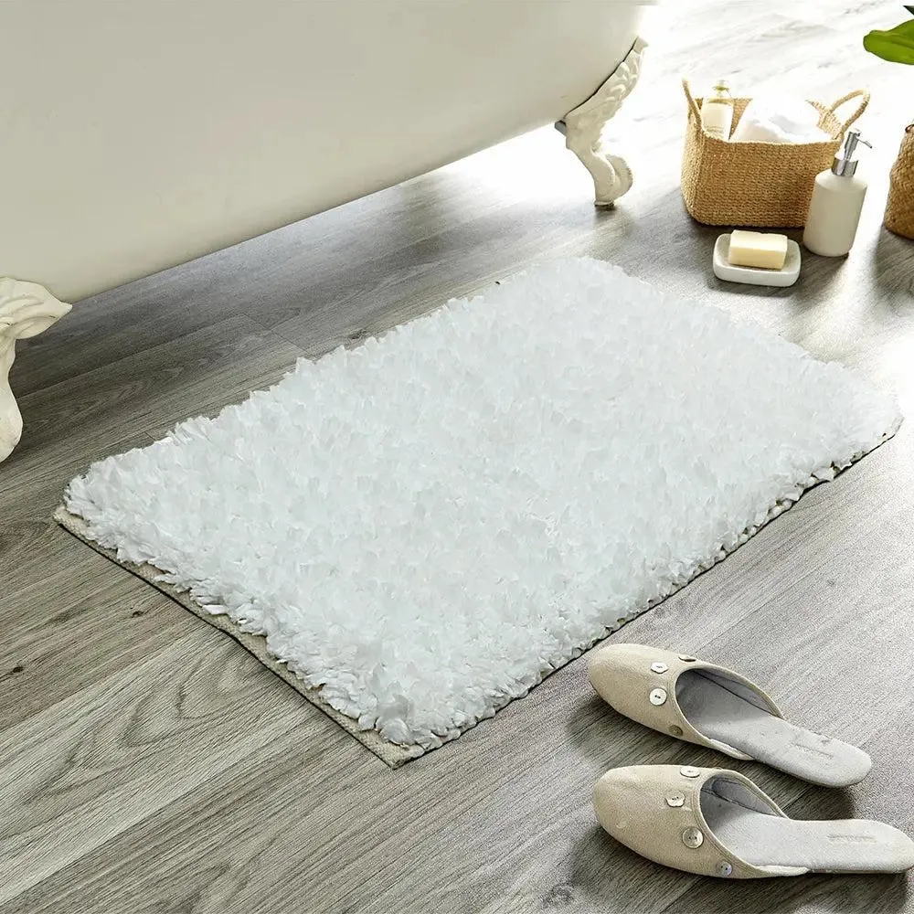 White Premium Super Soft Cotton Bathmat (17 x 24) Inches