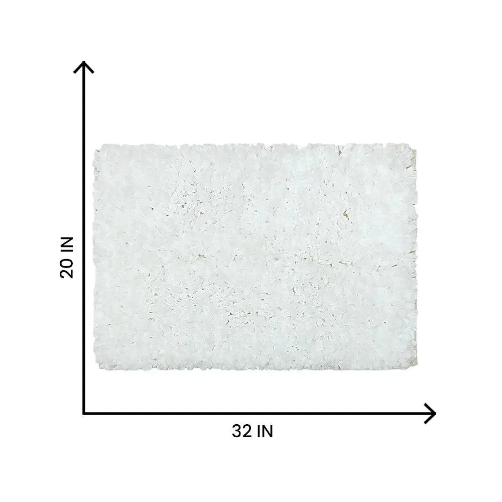 White Premium Super Soft Cotton Bathmat (20 x 32) Inches
