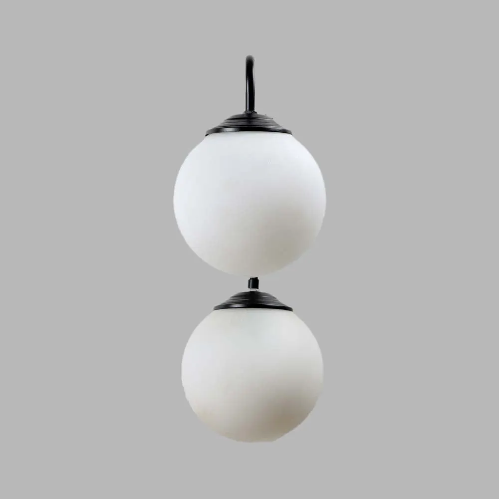 White Solid Doom shaped Glass SideWall Lamp Single Piece