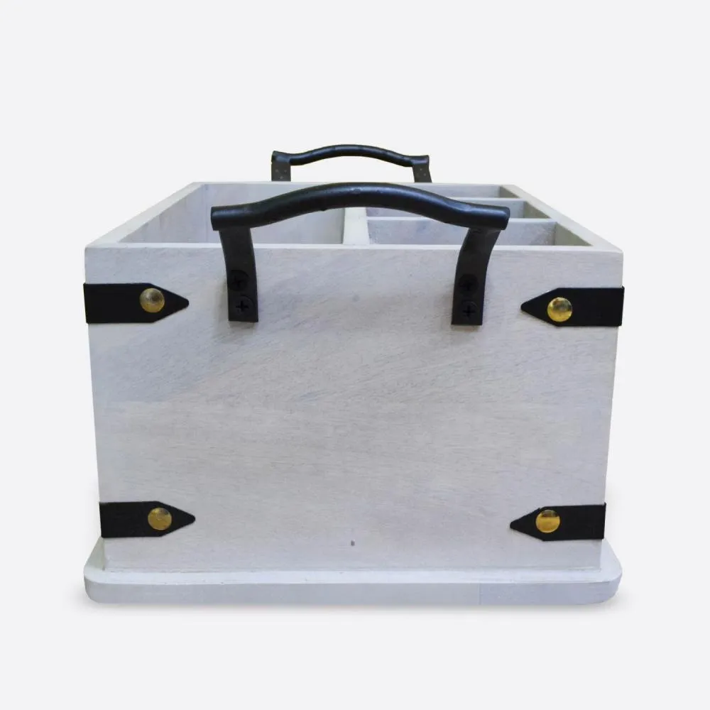 White Washed Cutlery Holder