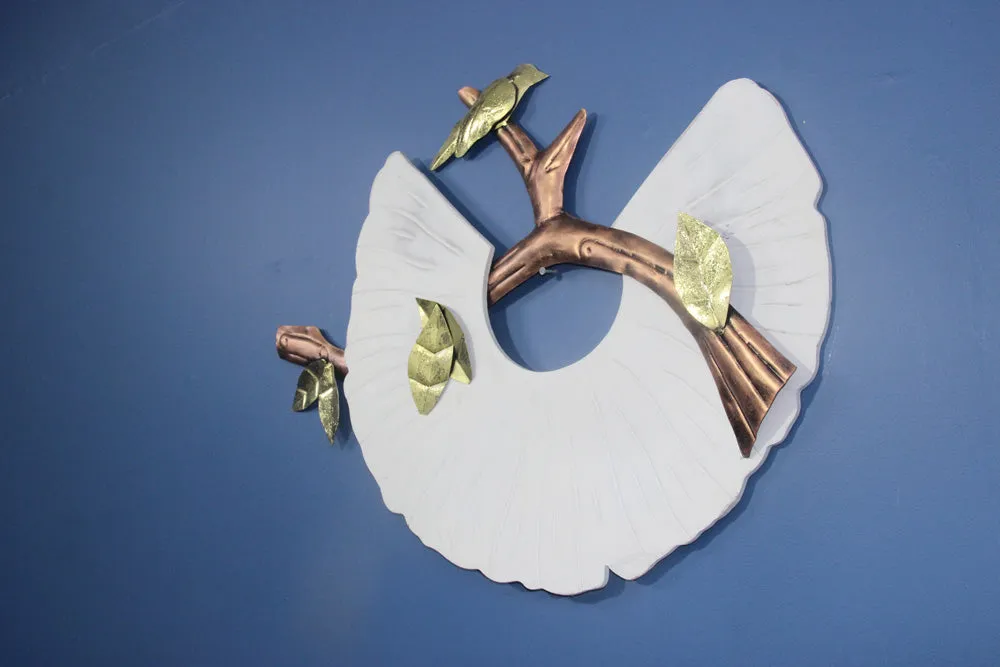 White Wrought Iron Birdie Metallic Wall Art Decor