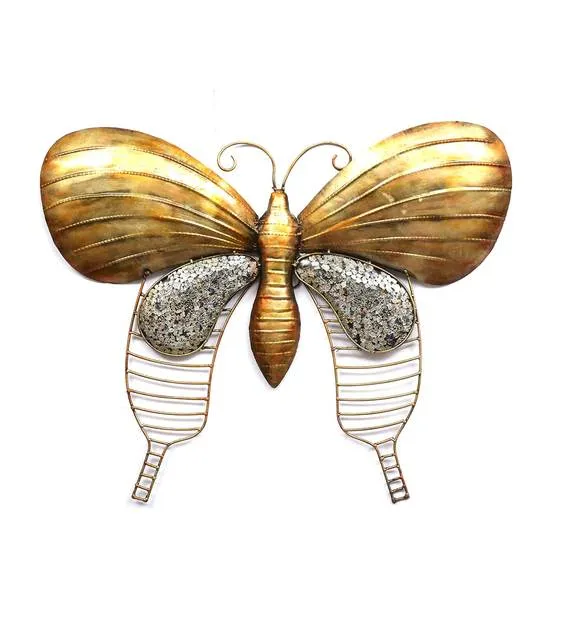 Wild Butterfly Designer LED Metal Wall Decor