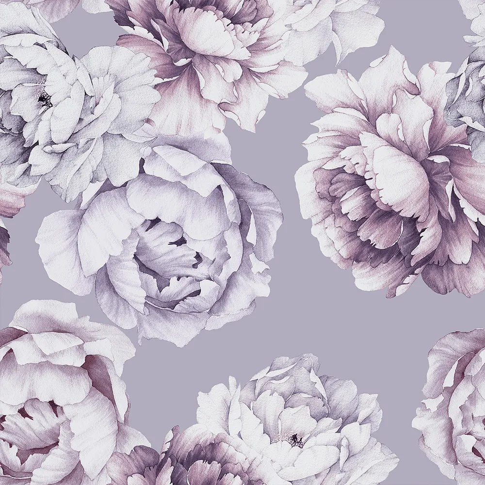 Wild Flowers In Mauve Premium Quality Wallpaper