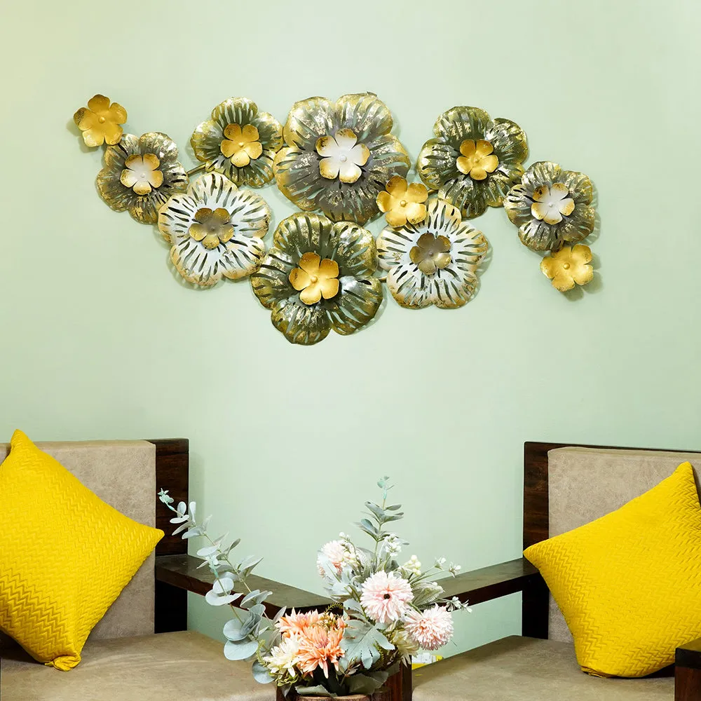 Wild Green Flora Metal Wall Art