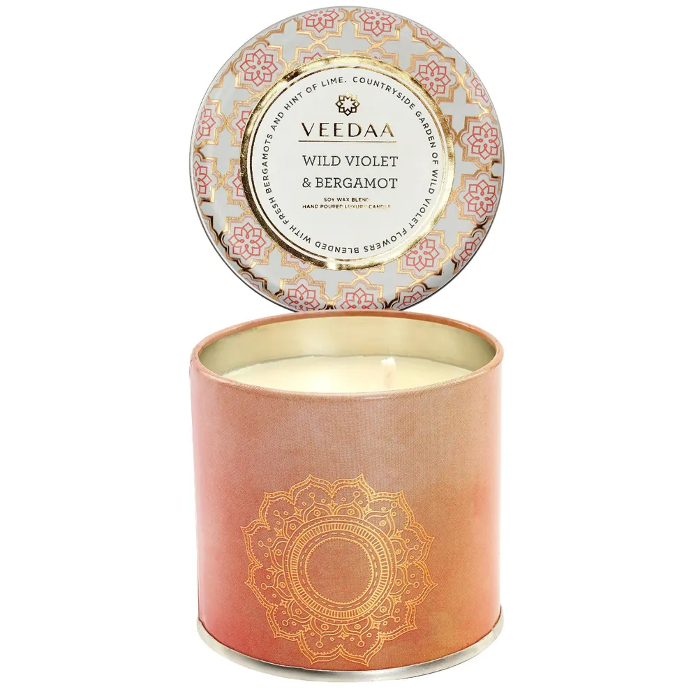 Wild Violet & Bergamot Mason Tin Scented Candle