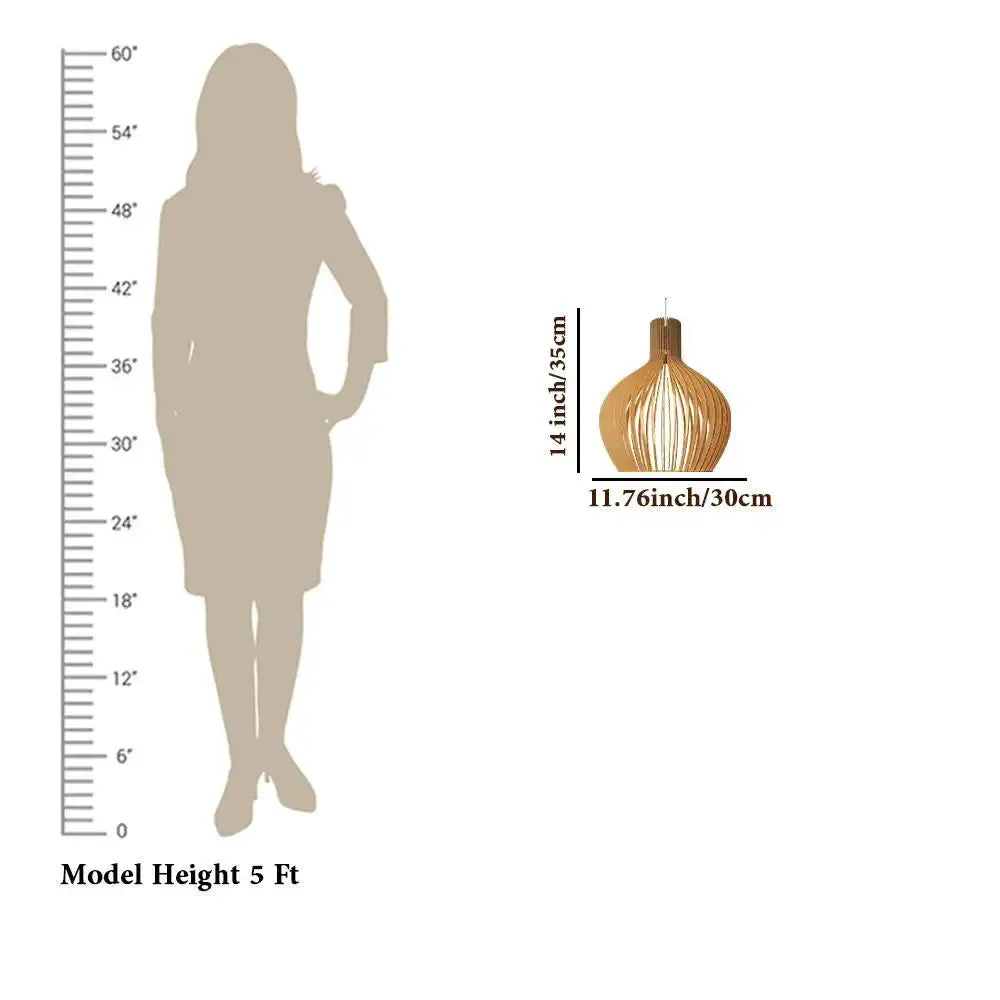 Wood Pendant Lamp / Pendant Light / Modern Lamp