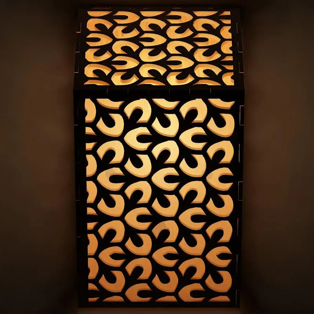 Wood Wall Lamp / Pendant Light / Modern Lamp Set Of 2 Pc