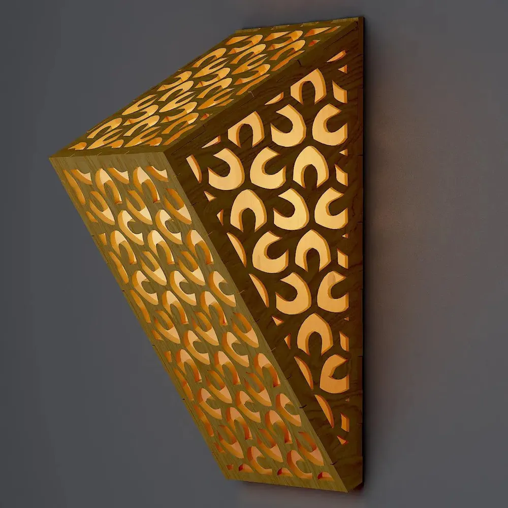 Wood Wall Lamp / Pendant Light / Modern Lamp Set Of 2 Pc