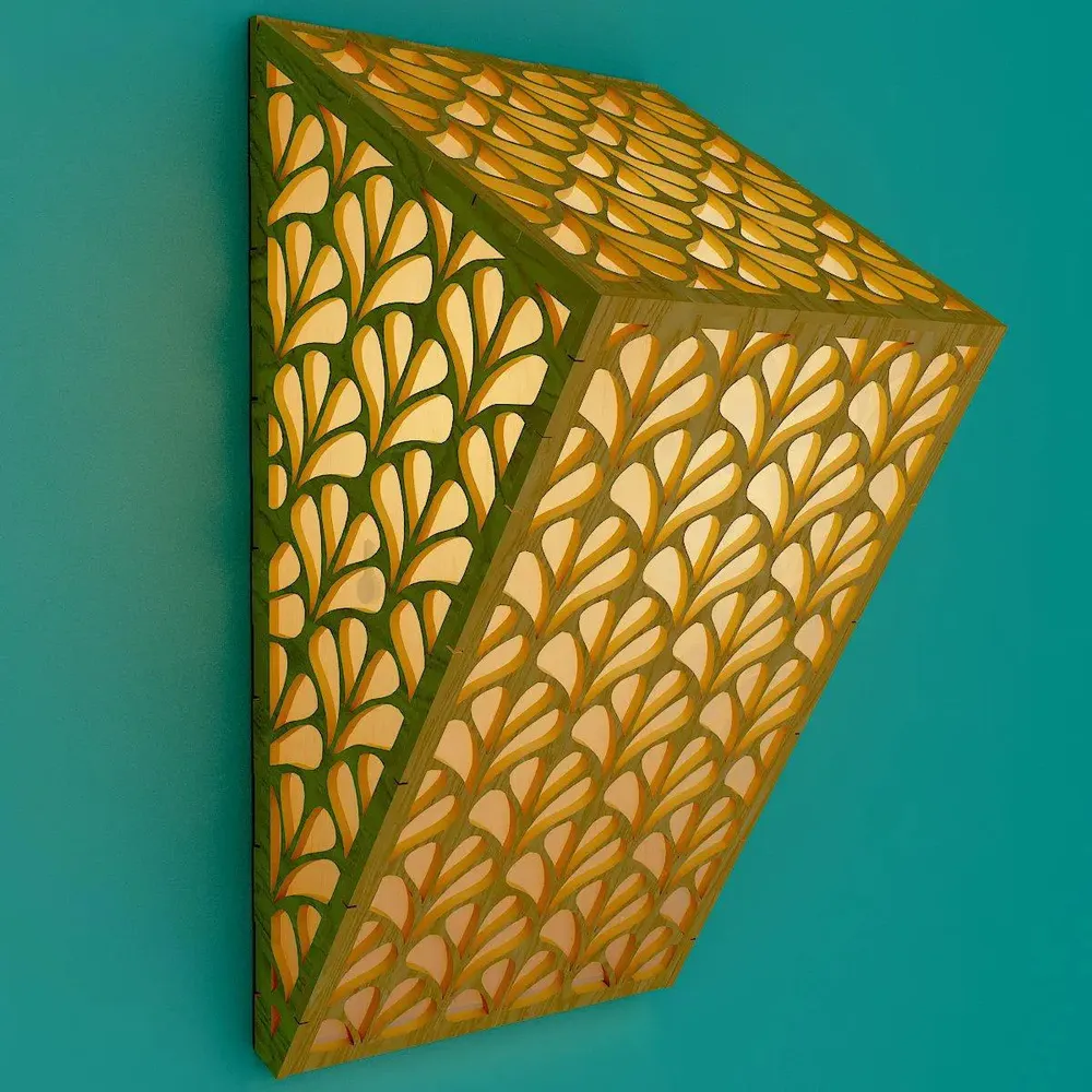 Wood Wall Lamp / Pendant Light / Modern Lamp Set Of 2 Pc