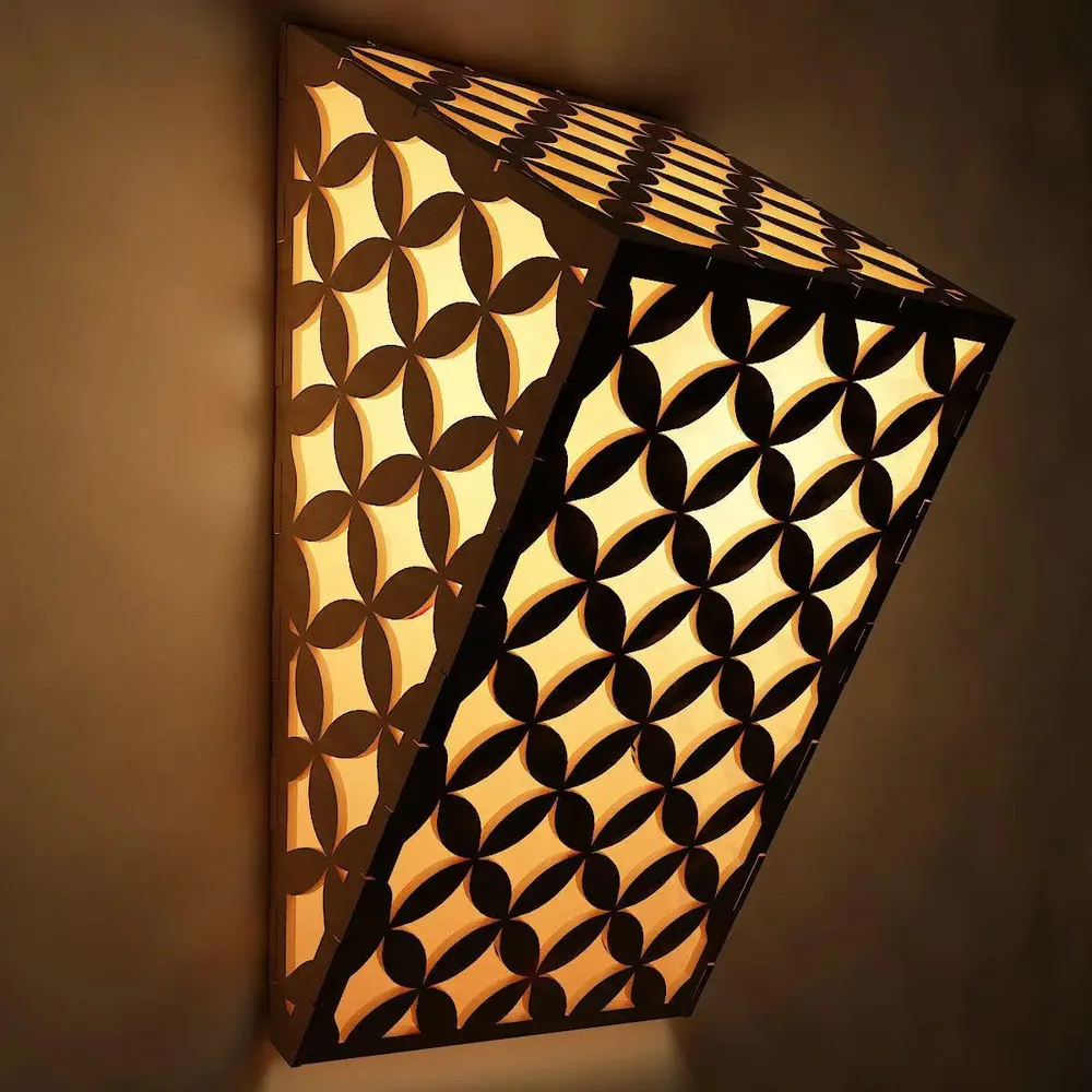 Wood Wall Lamp / Pendant Light / Modern Lamp Set Of 2 Pc