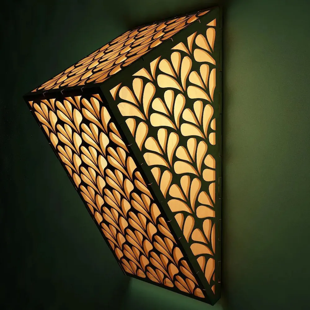 Wood Wall Lamp / Pendant Light / Modern Lamp Set Of 2 Pc