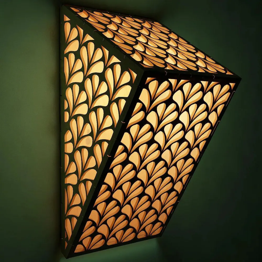 Wood Wall Lamp / Pendant Light / Modern Lamp Set Of 2 Pc